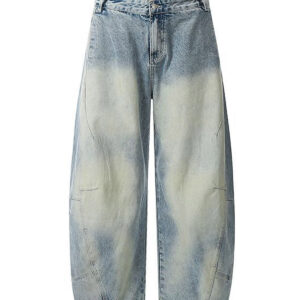 Distressed Baggy Barrel Jeans