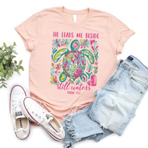 He Leads Me Tee
